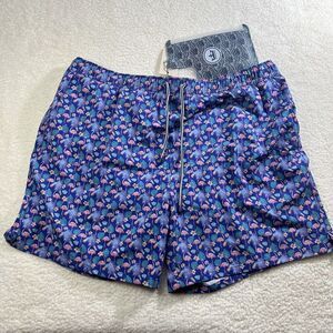 Peter Millar Swim Trunks board shorts Flamingo Mens size‎ 2XL Lined Blue NWT